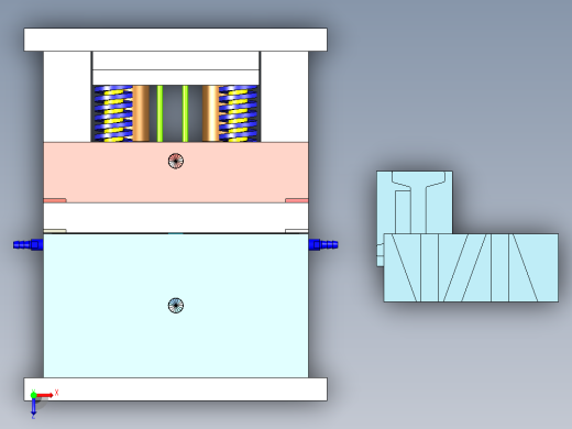 吊灯主体（前模哈夫滑块）俯视缩略图