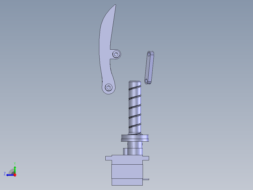 三爪夹持器右视图