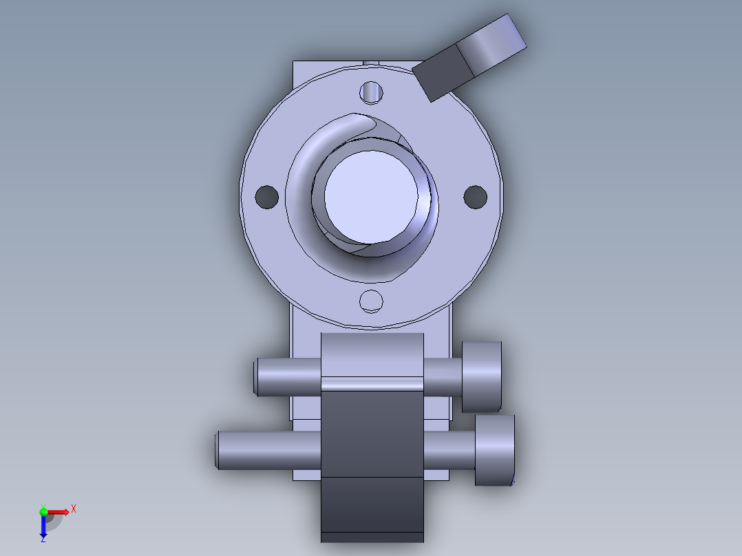 三爪夹持器俯视图