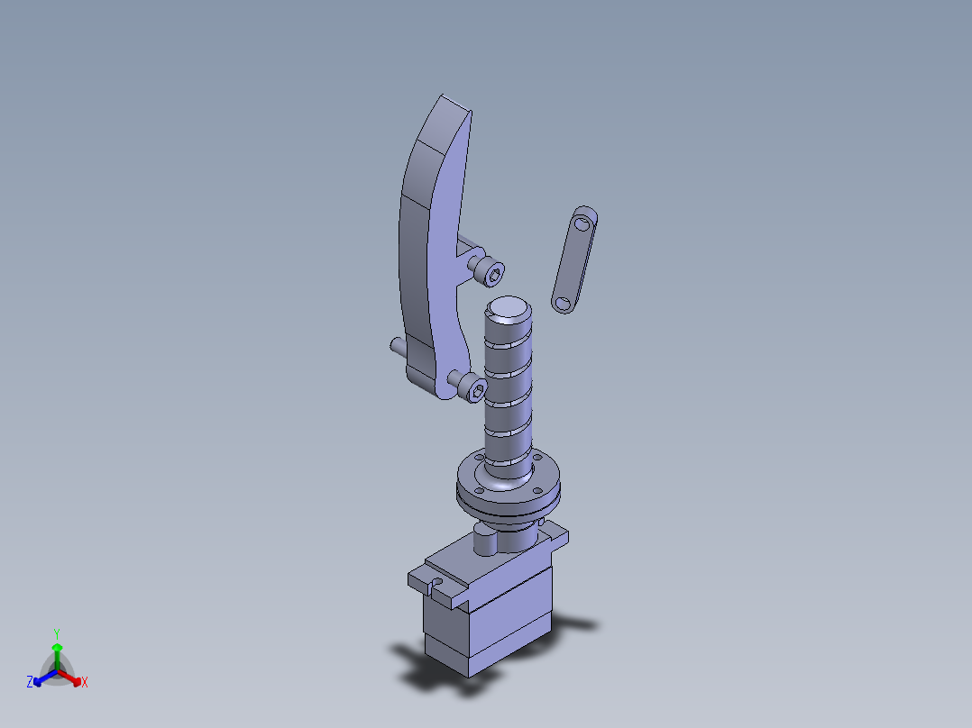 三爪夹持器正等轴测图