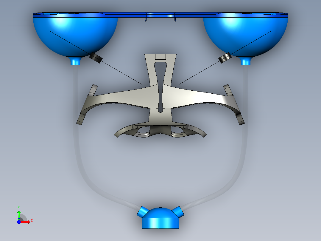 LifeLine四轴无人机3D图纸前视图