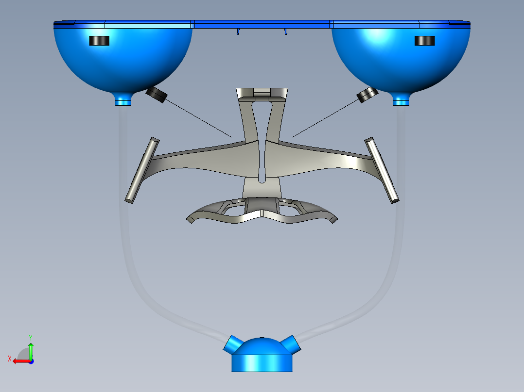 LifeLine四轴无人机3D图纸后视图