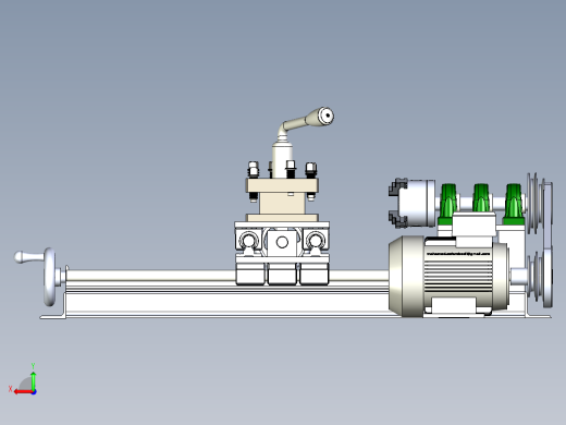 lathe车床核心结构3D图纸后视缩略图