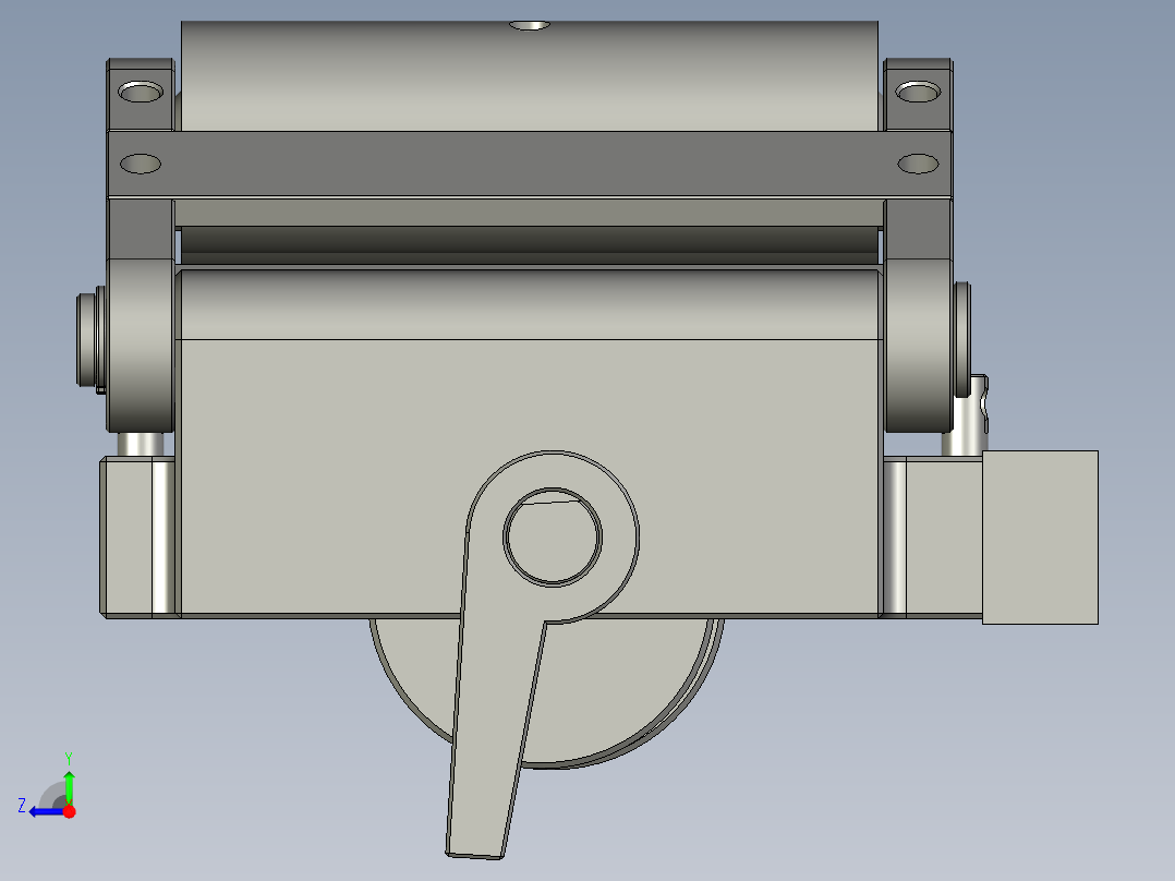 A25-TB-02-贴上表面送膜张紧轮固定SLD1SM右视图