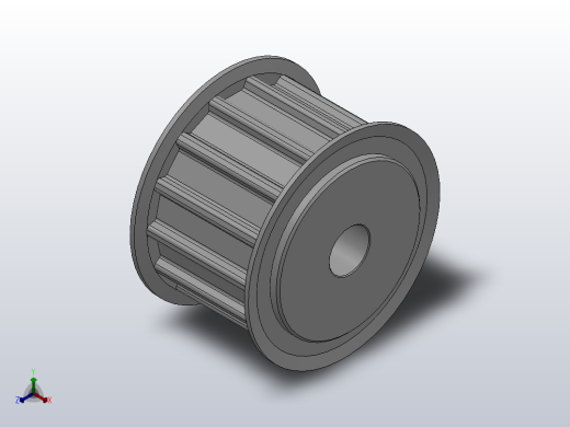 标准型梯形齿同步带轮AT10型_SAT10HC-14-25-dc10-A正等轴测缩略图