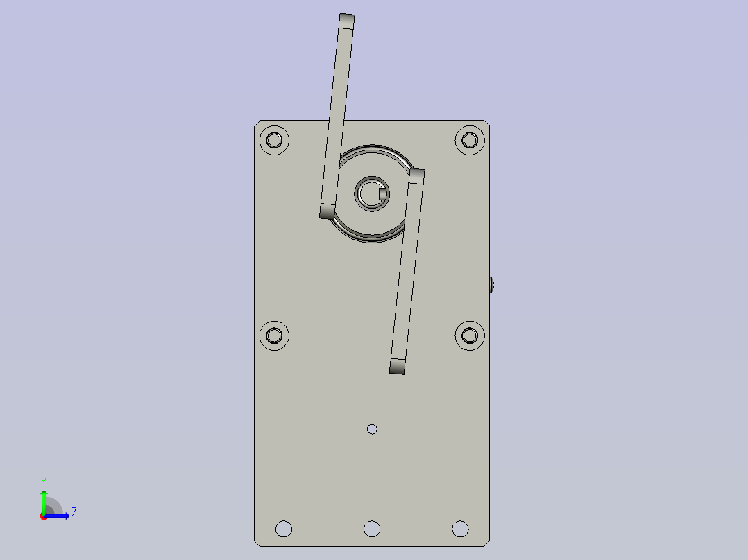 中节离心机拨料组件左视图