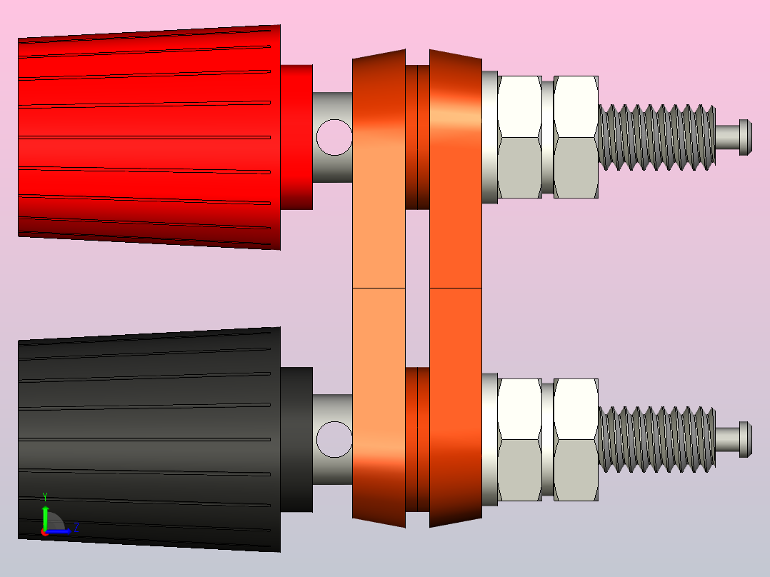 双输入端子板左视图
