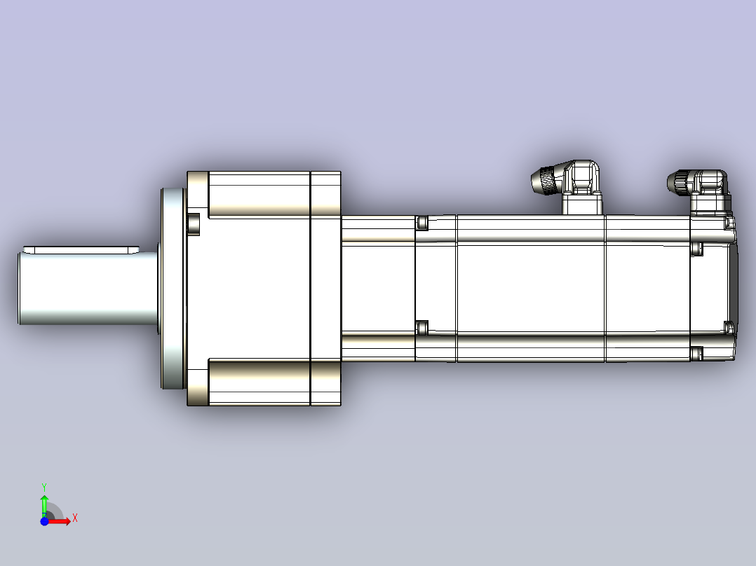 JSCC精研伺服减速电机 130mht12前视图