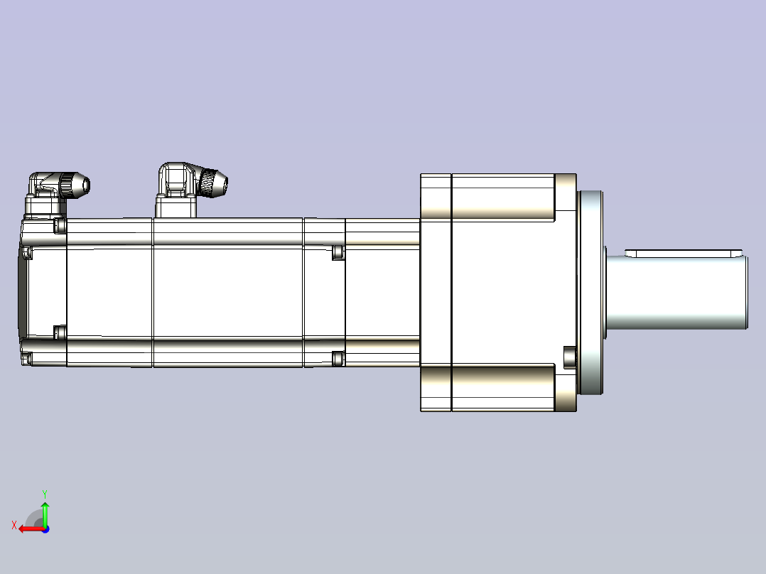 JSCC精研伺服减速电机 130mht12后视图
