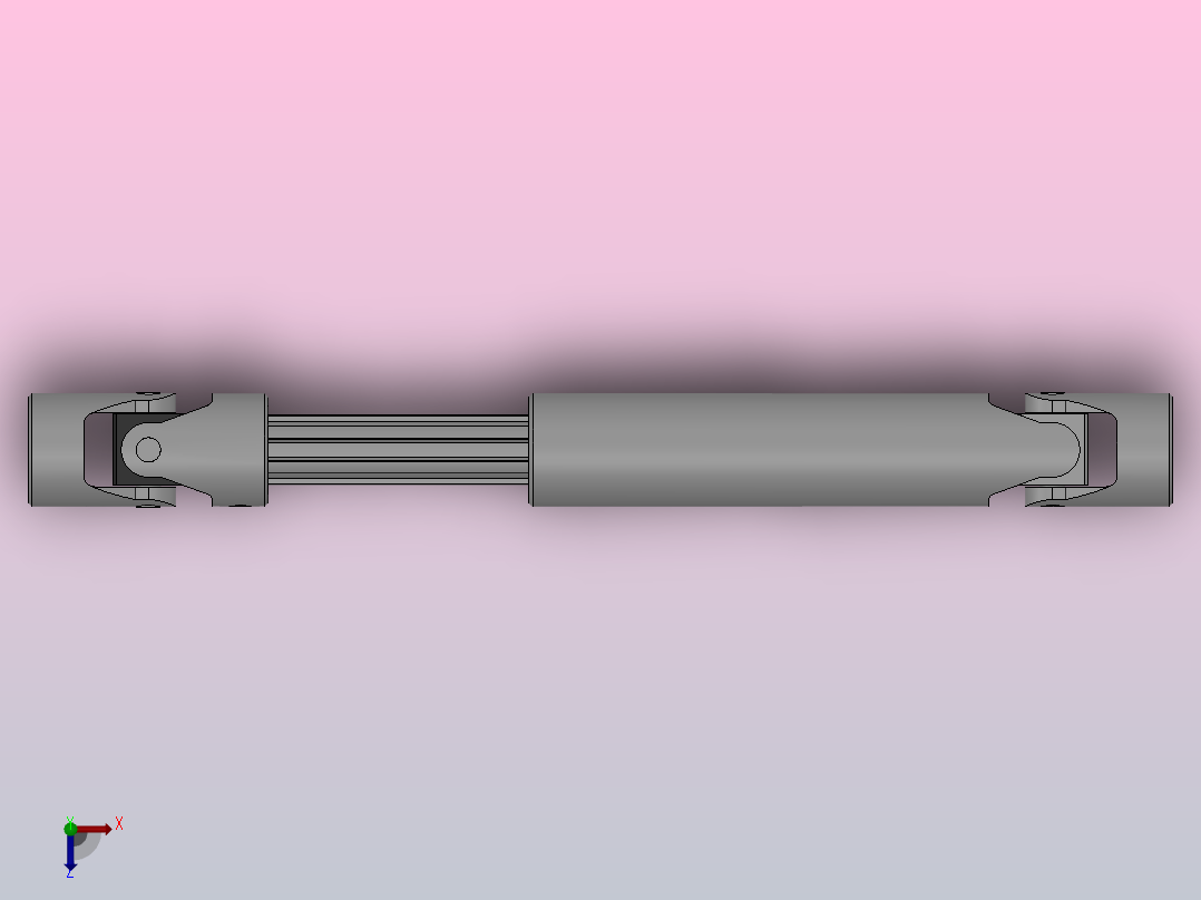 万向联轴器WSP4-PB-Y22-Y22-470／710WSP型可伸缩小型十字轴万向联轴器俯视图