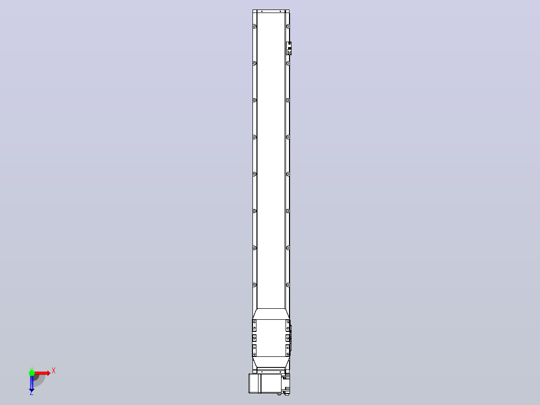 机器人皮带驱动直线轴TPA-GCB-150-P80-L1150-LP-M75-N3俯视图