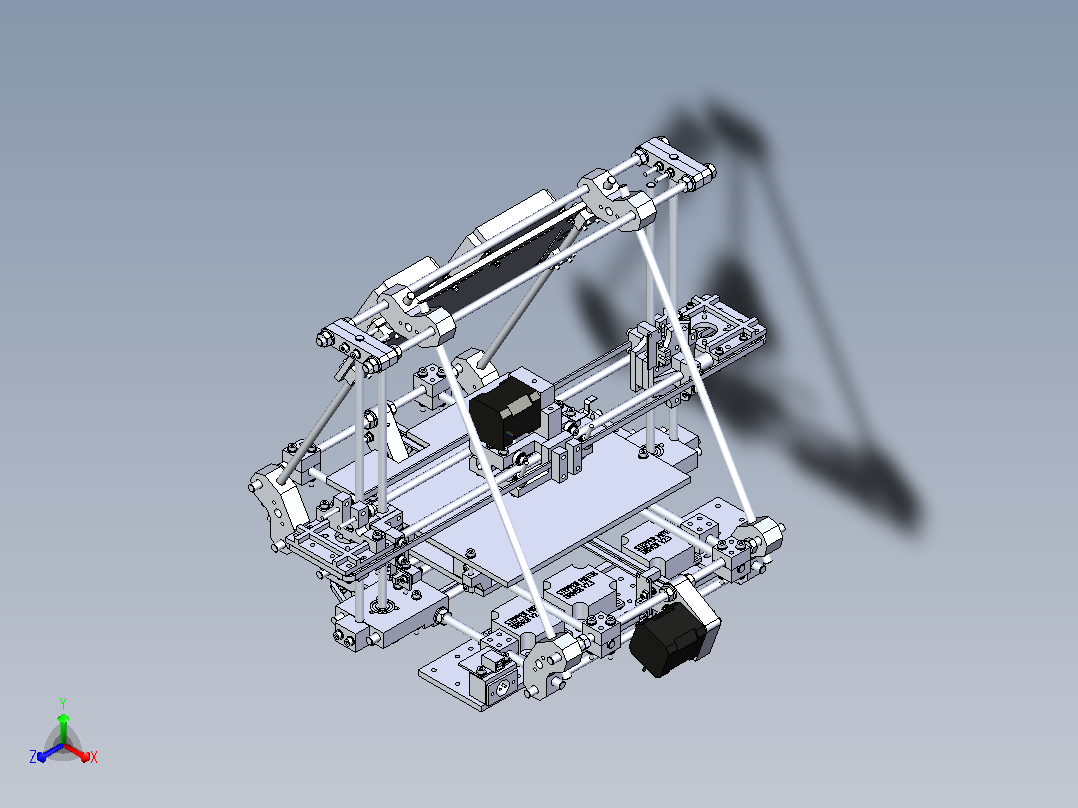 3D立体打印机（SW模型）主视图
