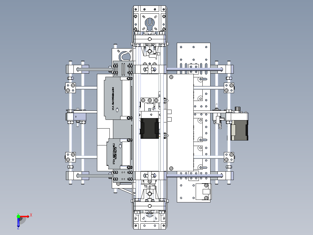 3D立体打印机（SW模型）俯视图