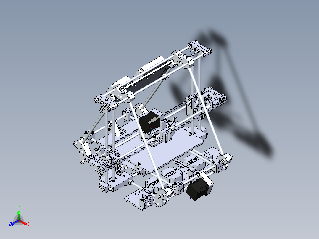 3D立体打印机（SW模型）正等轴测图