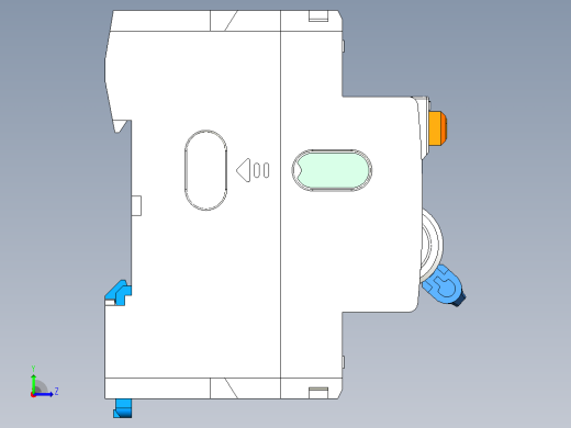 NL1-63 4P剩余电流动作断路器三维模型202407左视缩略图