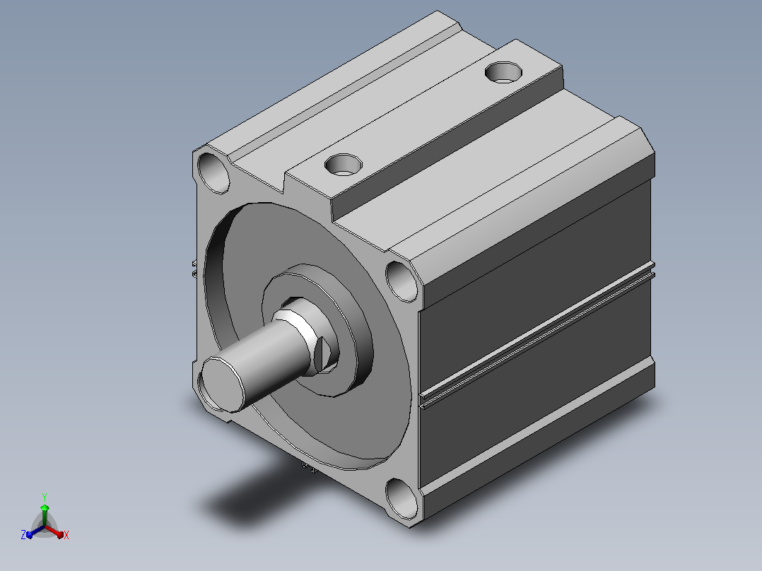 气缸CQ2B140-75DCM主视图