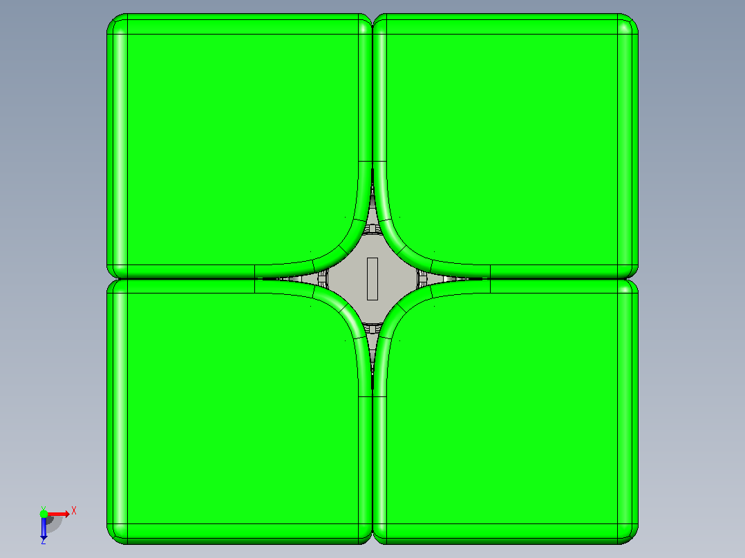 2X2速度立方体俯视图
