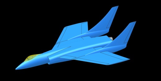沃特F7U-3弯刀飞机实体装配模型(Alibre)缩略图