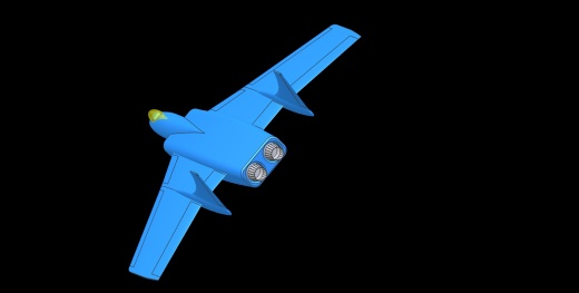 沃特F7U-3弯刀飞机实体装配模型(Alibre)缩略图