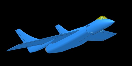 沃特F7U-3弯刀飞机实体装配模型(Alibre)缩略图