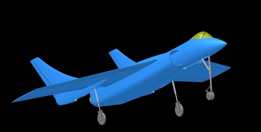 沃特F7U-3弯刀飞机实体装配模型(Alibre)缩略图