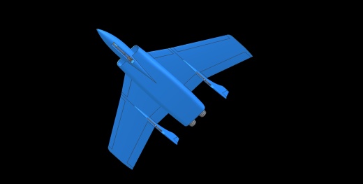 沃特F7U-3弯刀飞机实体装配模型(Alibre)缩略图