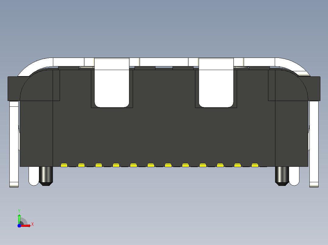 USB类型C smd 24 p 16前视图