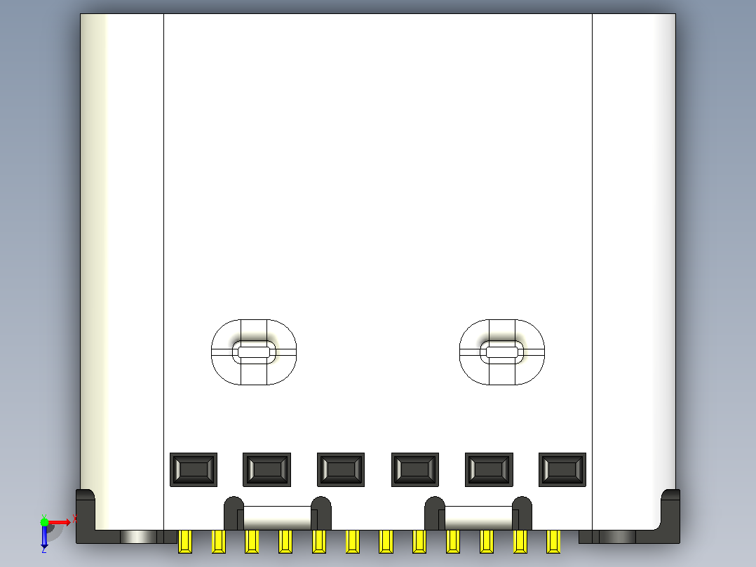 USB类型C smd 24 p 16俯视图
