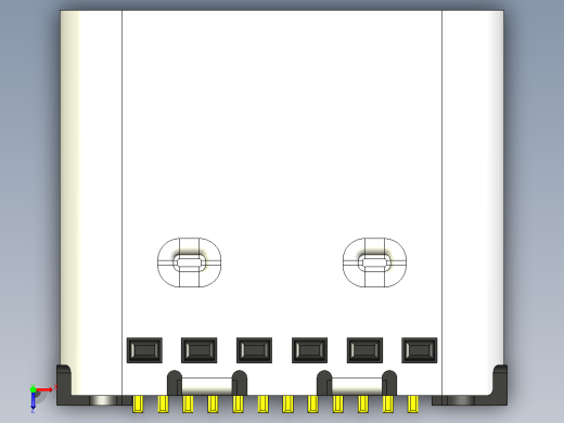 USB类型C smd 24 p 16俯视缩略图