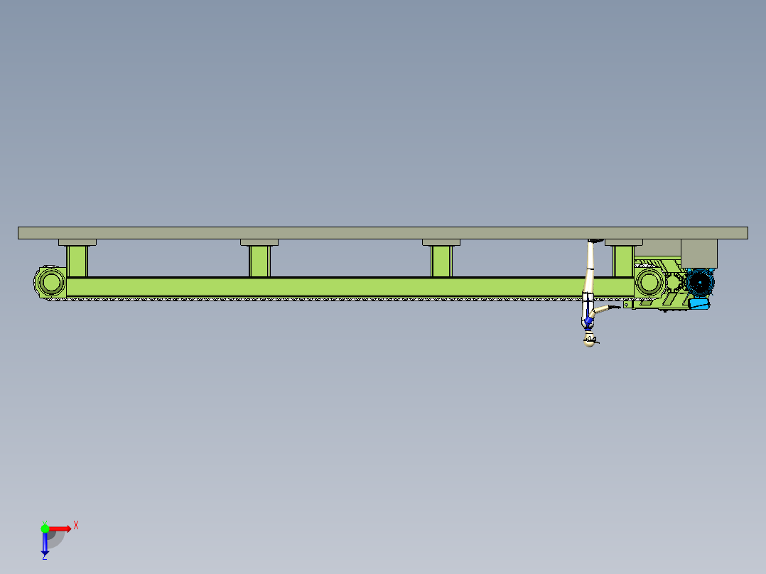 Galle重链输送线俯视图