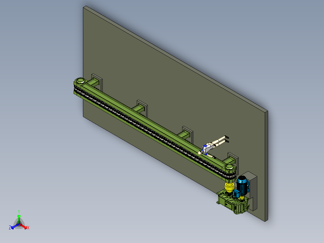 Galle重链输送线正等轴测图