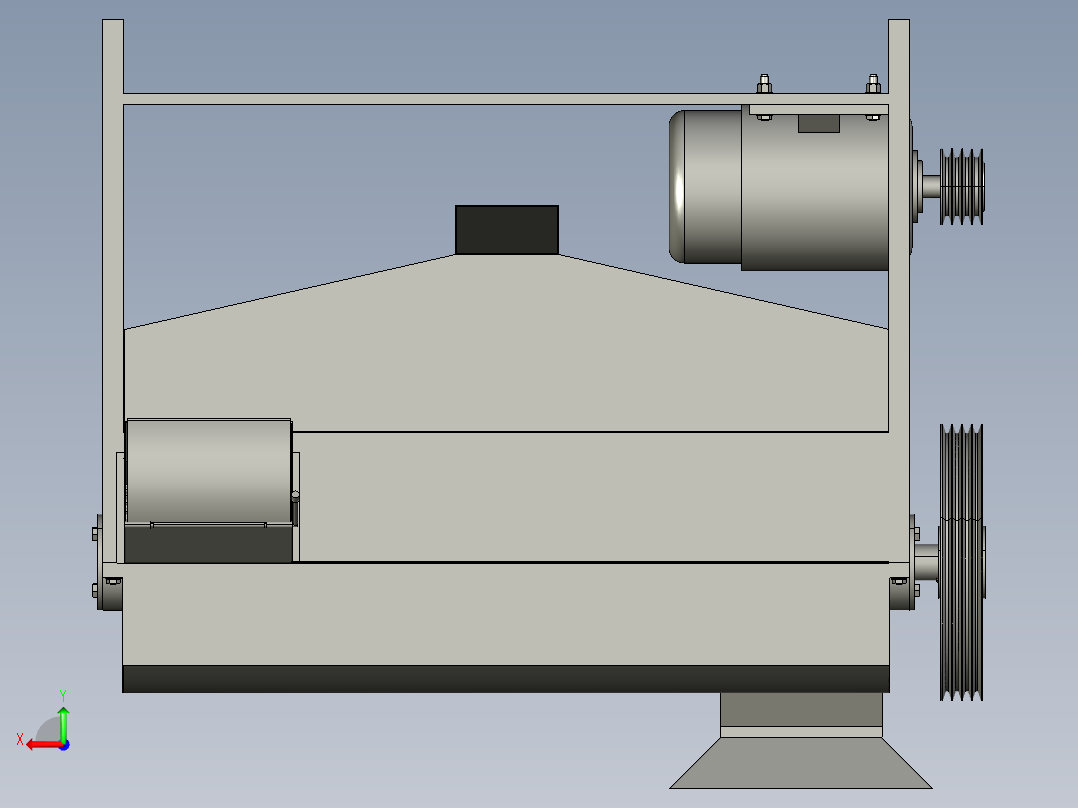 玉米脱粒机工作过程分析及优化设计后视图