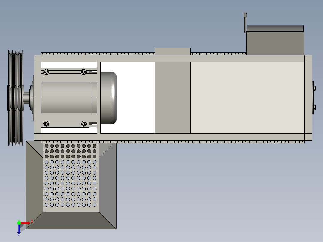 玉米脱粒机工作过程分析及优化设计俯视图