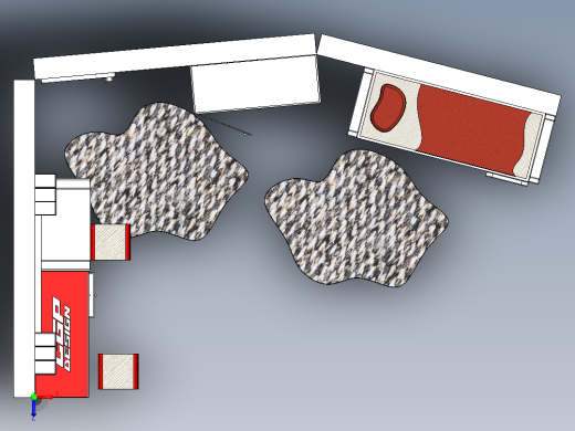 儿童房书房学生房作业桌书柜上下床SW2018俯视缩略图