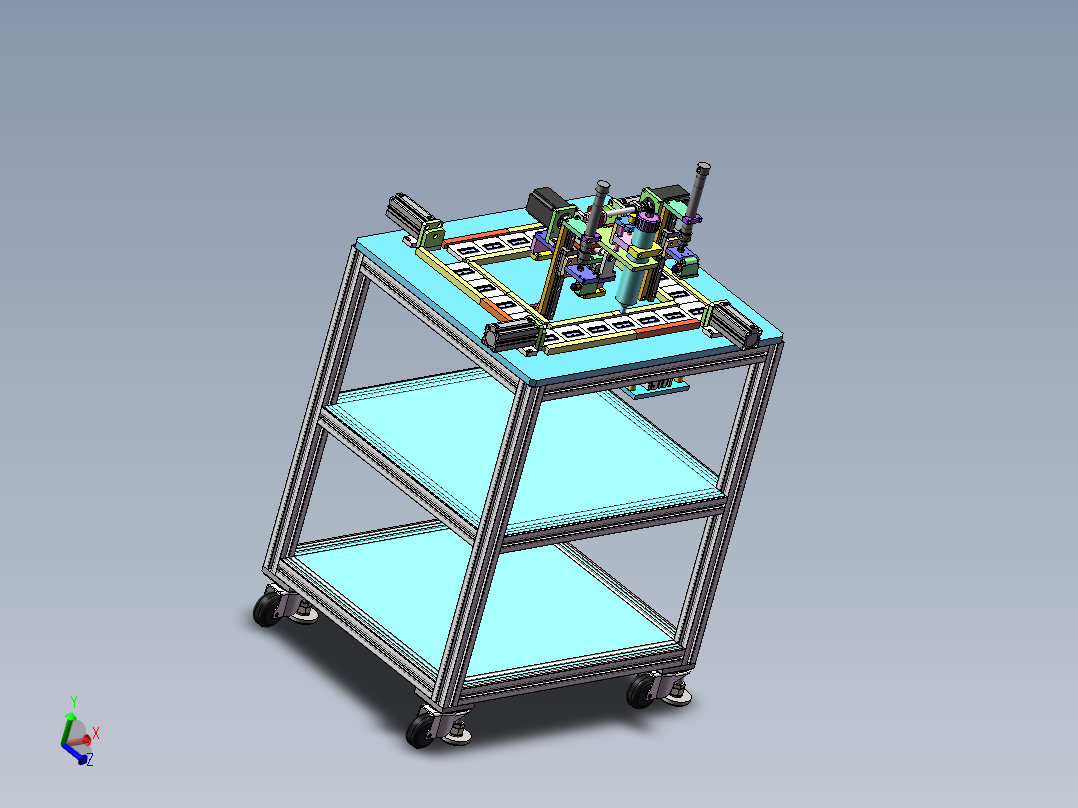 2022.06月-电阻片自动点胶机（sw20可编辑+cad）