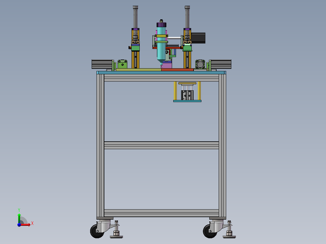 2022.06月-电阻片自动点胶机（sw20可编辑+cad）前视图