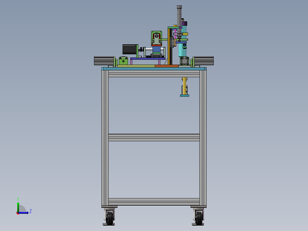 2022.06月-电阻片自动点胶机（sw20可编辑+cad）左视图