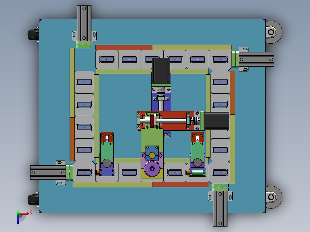 2022.06月-电阻片自动点胶机（sw20可编辑+cad）俯视图