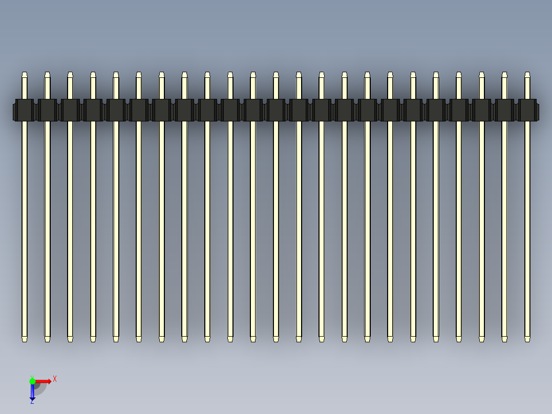 彩色公头100mil（2.54mm）系列-DS1021_black_2x23p_100mil_Type43_rev1.0俯视图