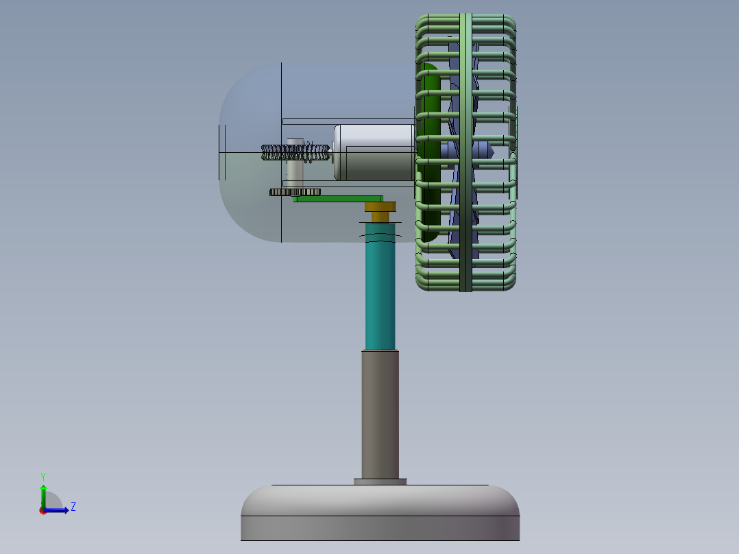 风扇三维图左视图