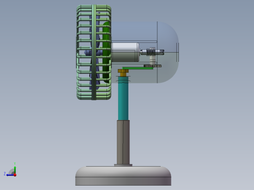 风扇三维图右视缩略图