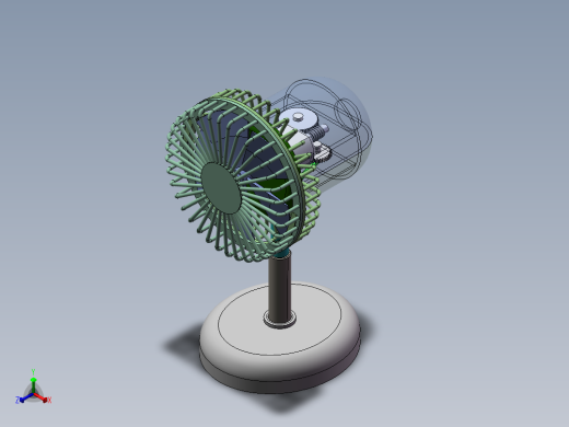 风扇三维图正等轴测缩略图