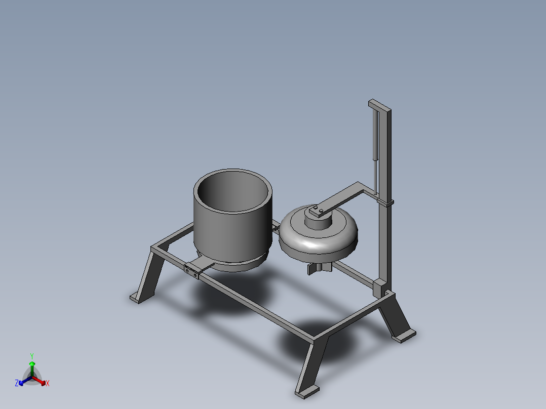 精馏釜正等轴测图