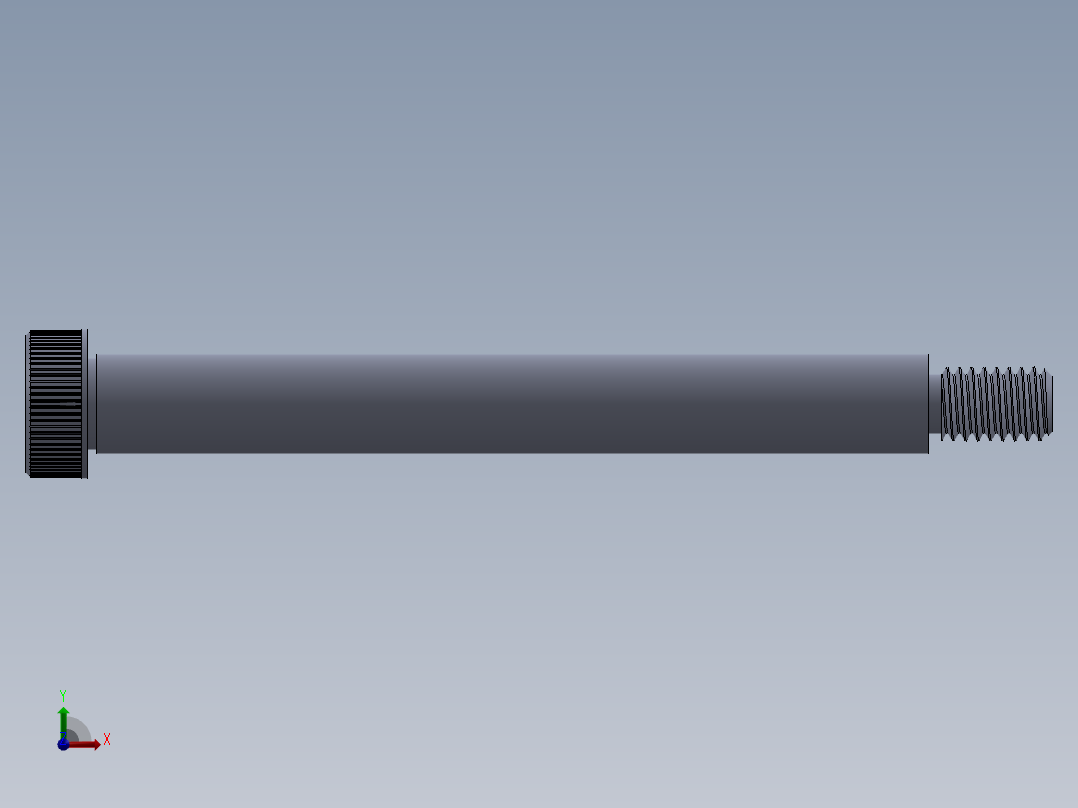 内六角螺螺栓-SB 0.375-16 x4.25.SLDPRT前视图