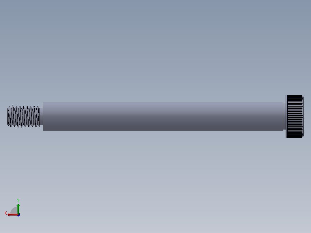 内六角螺螺栓-SB 0.375-16 x4.25.SLDPRT后视图