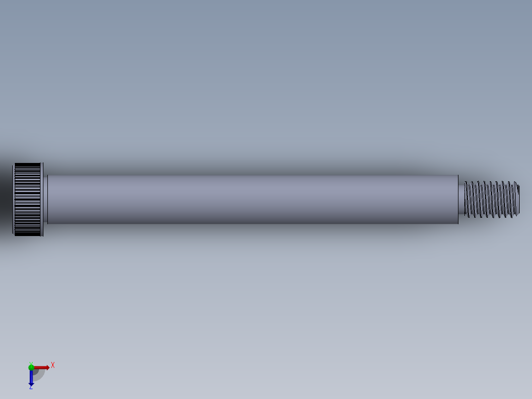 内六角螺螺栓-SB 0.375-16 x4.25.SLDPRT俯视图