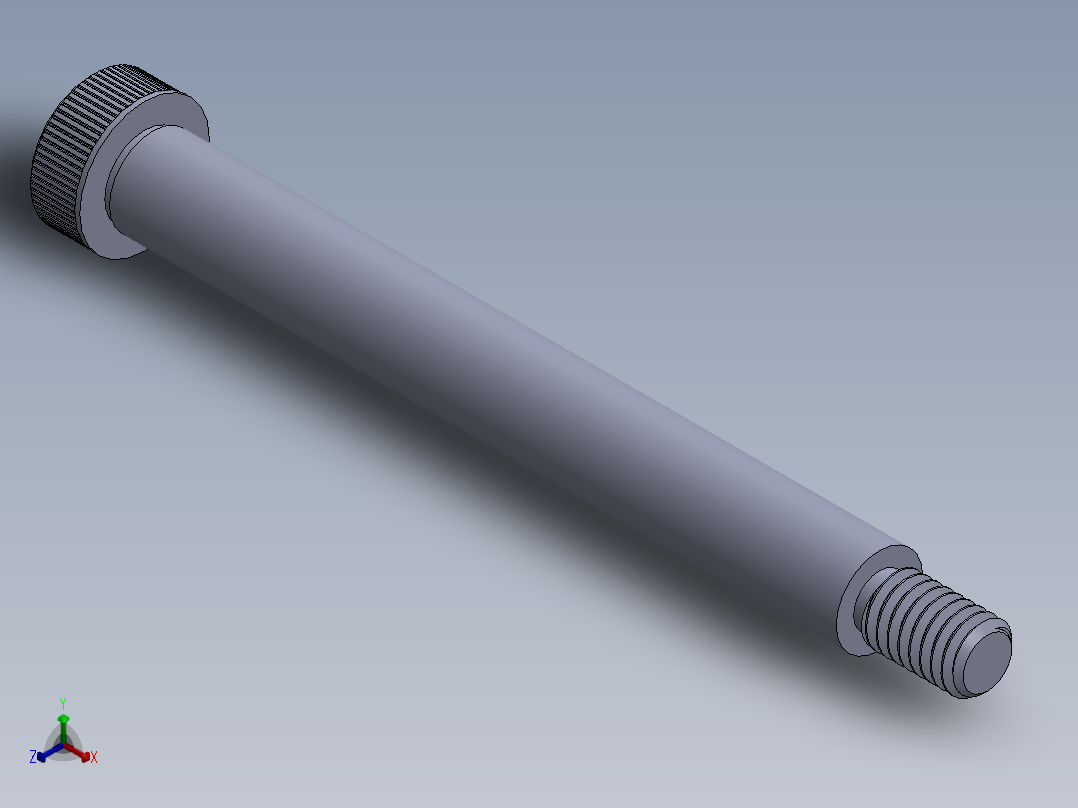 内六角螺螺栓-SB 0.375-16 x4.25.SLDPRT正等轴测图
