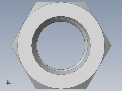DIN 934 螺母-M42 Nut.SLDPRT前视缩略图