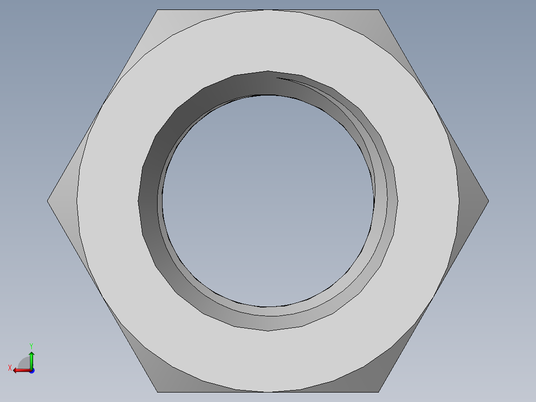 DIN 934 螺母-M42 Nut.SLDPRT后视图