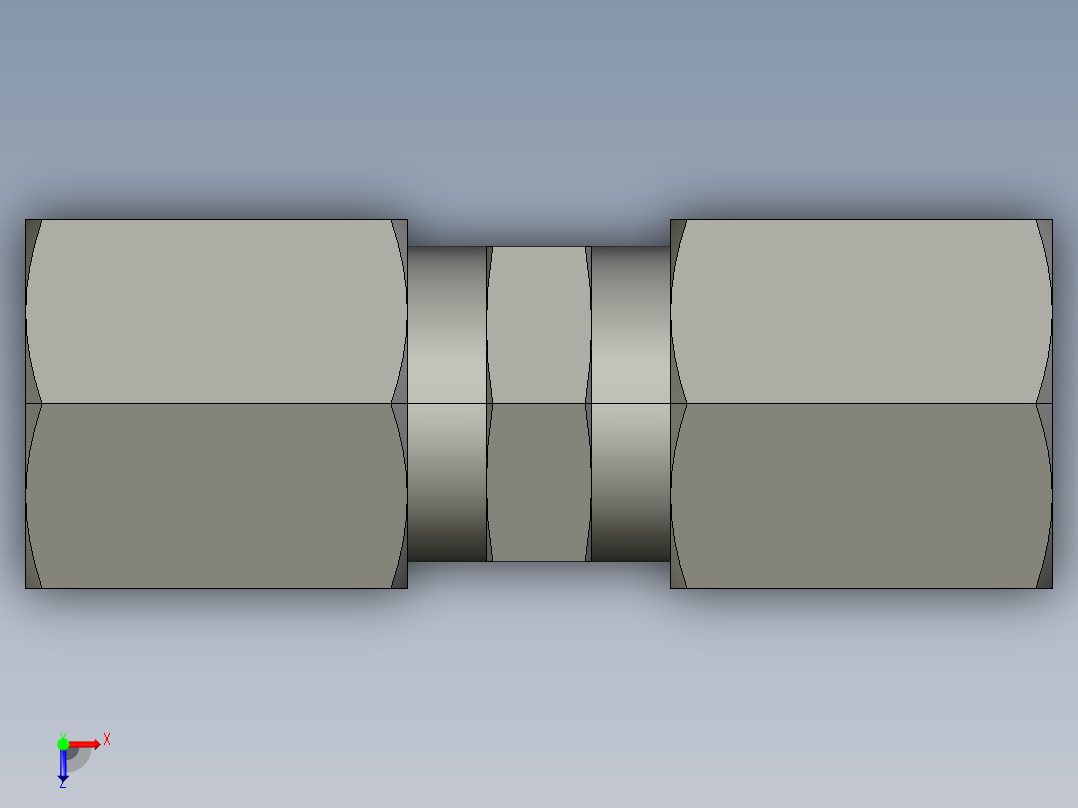 卡套式工业通用硬管接头EO Union G06ZLCF俯视图